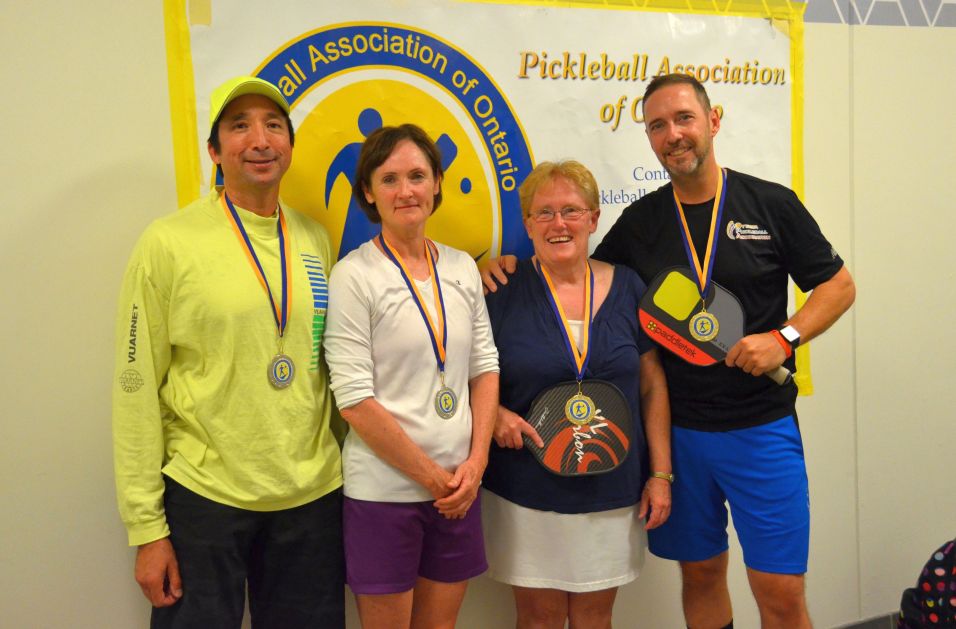Mixed Doubles Open: (L-R) Silver, Gold 
